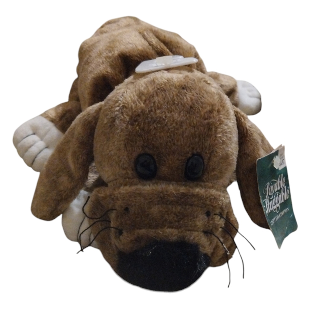 Lovable Huggable Plush 1980s Hound dog 16" Original tags